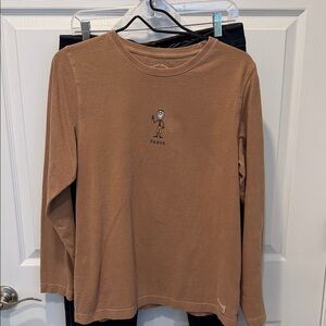 Life Is Good Brown Long Sleeve Tee